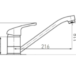 FERRO - BEIGE KITCHEN BENCH FAUCET