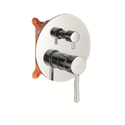 PURE INTERFLEX - BUILT-IN TWO-FLOW BATHROOM MIXER CHROME - 086982