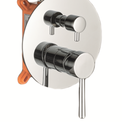 PURE INTERFLEX - BUILT-IN TWO-FLOW BATHROOM MIXER CHROME - 086982