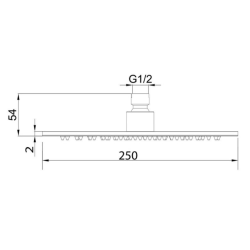 ΚΩΔΩΝΑΣ ΝΤΟΥΖ INOX SLIM Φ250 - 077438