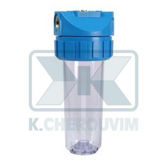 DRINKING WATER FILTERS - PLASTIC APPLIANCE WITH TRANSPARENT CONTAINER 3/4
