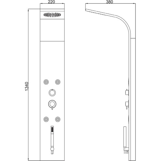 batteries - Shower column - whirlpool