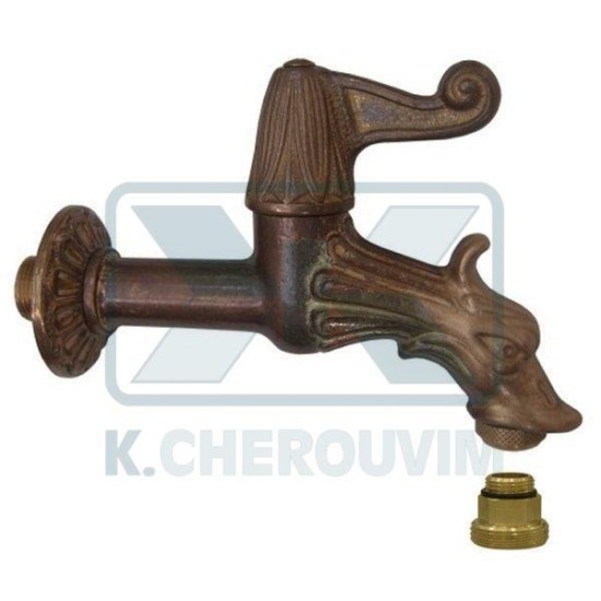 CANOLEN SWITCHES - CANOULA N.147 BRONZE HALF TIME WITH ROSETTE, FILTER AND BREAST 3/8