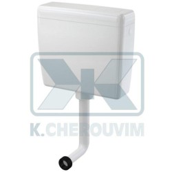 BACK BOILER - HIGH ALCAPLAST A93 WHITE PLASTIC WITH DOUBLE BUTTON AND INSULATION