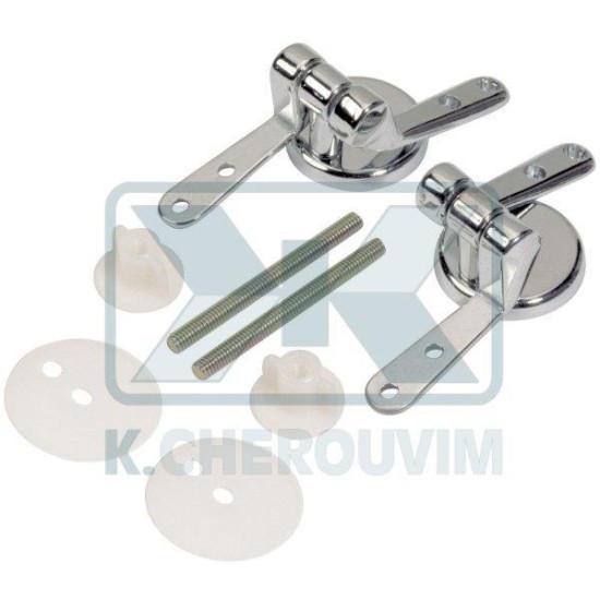 BOILER ACCESSORIES - UNIVERSAL HINGES FOR WC BASIN COVER COLOR WITH GALVANIZED SCREWS (SET OF 2 PIECES)